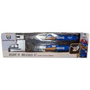 NWT 2018 Blizzard Funko Overwatch Soldier 76 BBQ Utensil Set Spatula Fork